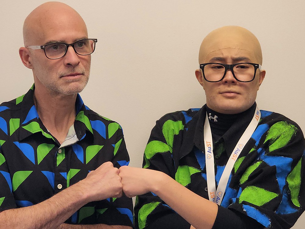 Halloween costume fist bump